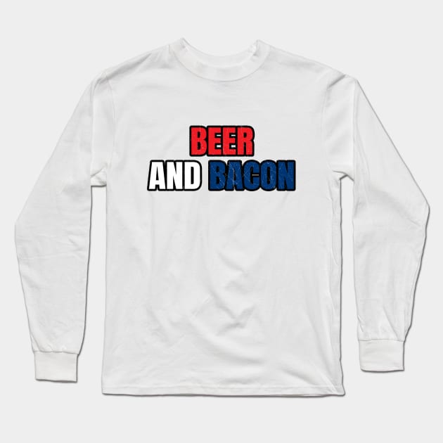 Beer And Bacon Long Sleeve T-Shirt by LunaMay